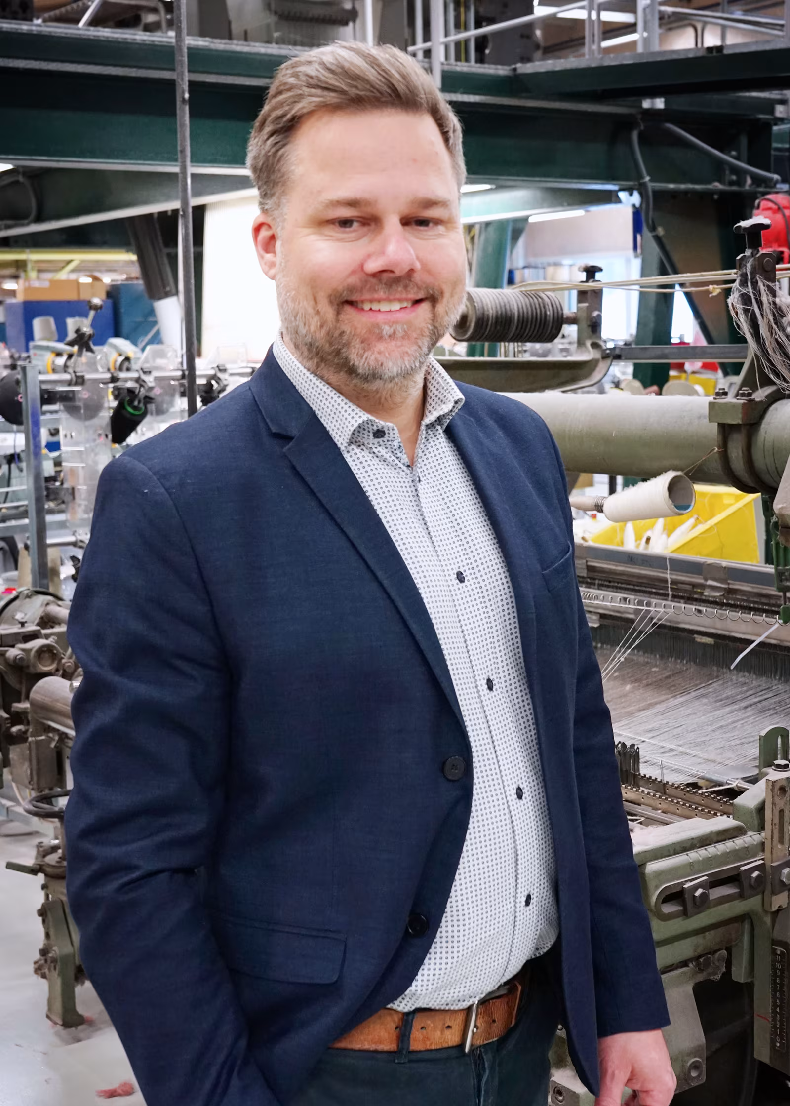 Andreas Johansson, VD och ägare på Klässbols Linneväveri