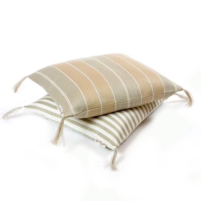 Bolster linen cushions sand Clothing Bols Linen Weaving design Lena Rahoult collection image