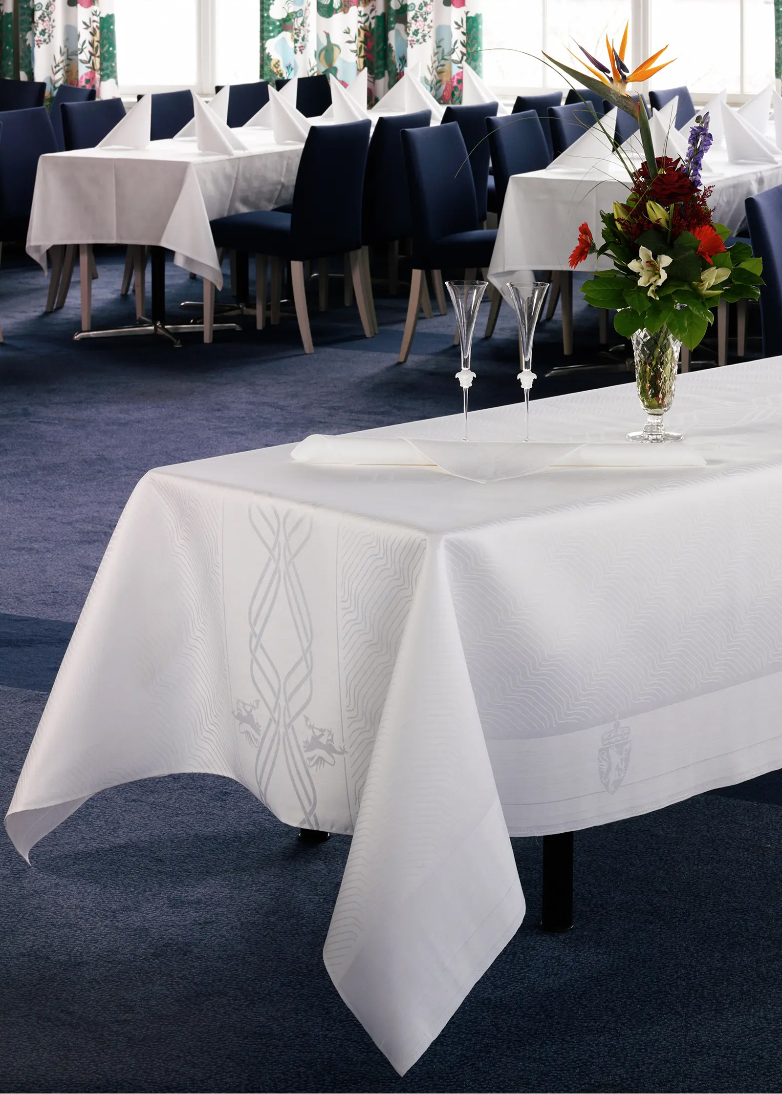 The Norwegian Embassy - tablecloths made by Klässbols Linneväveri