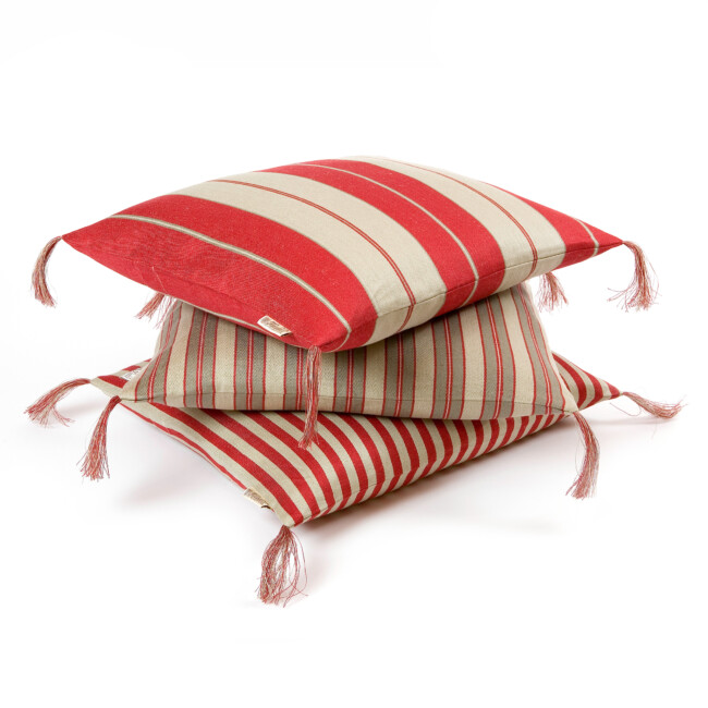 Bolster linen cushions red Klässbols Linneväveri design Lena Rahoult collection image