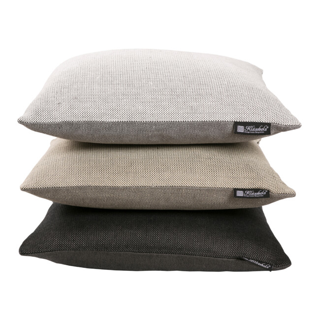 Demi cushion helllinne Klässbol&#39;s linen weavers Lena Bergström graphite grey
