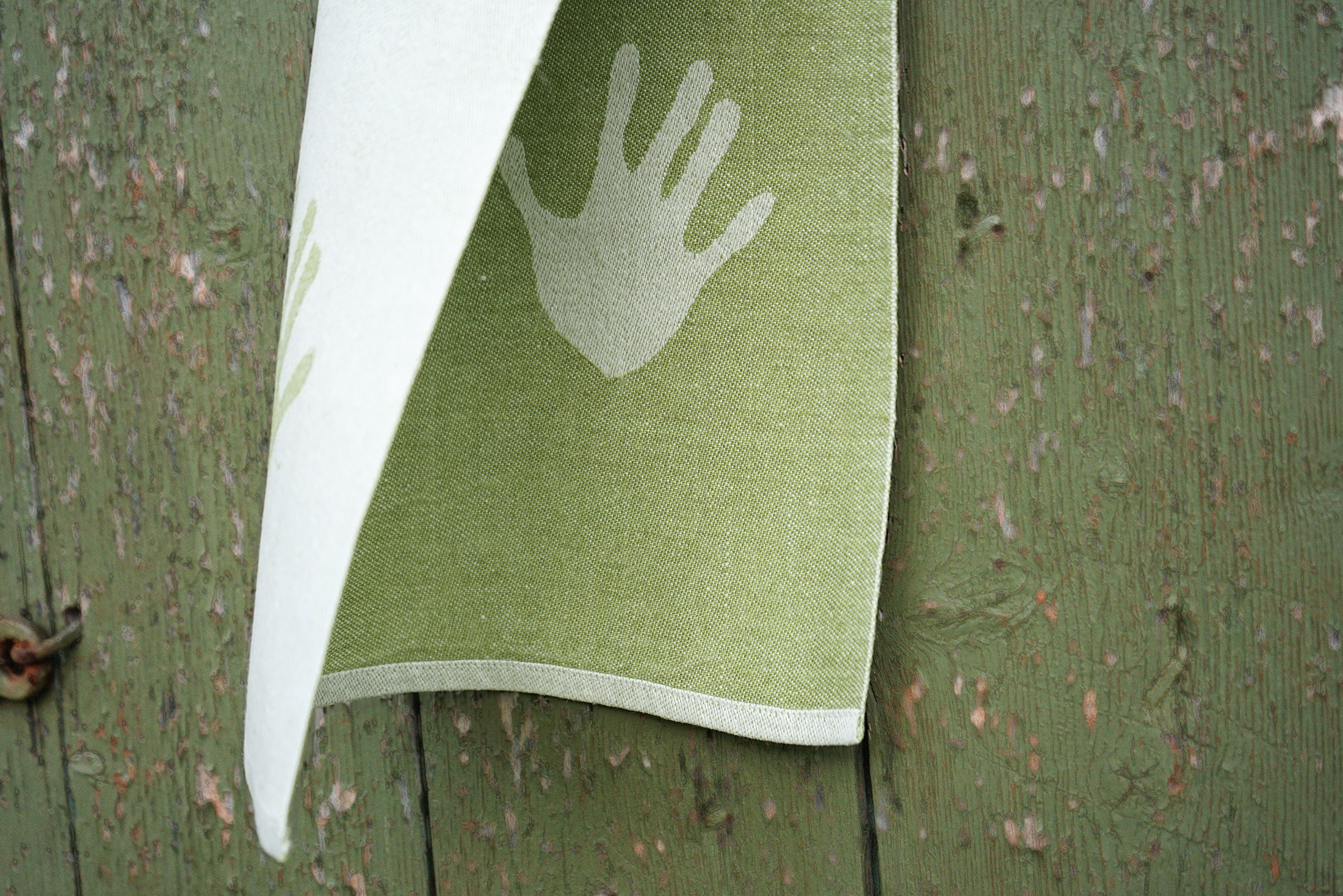 The towel Klassbols flax flower green