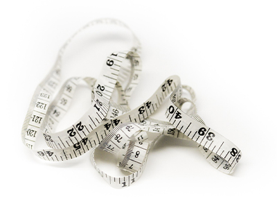 Tape measure with white background